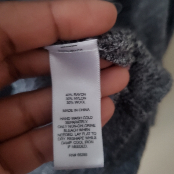 Express Gray Wool Blend Open Front Kimono Cardigan Size Small - Picture 6 of 6